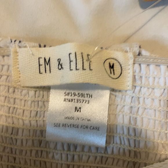 EM & ELLE BOUTIQUE STRIPED BANDEAU TOP NWT - Picture 9 of 12